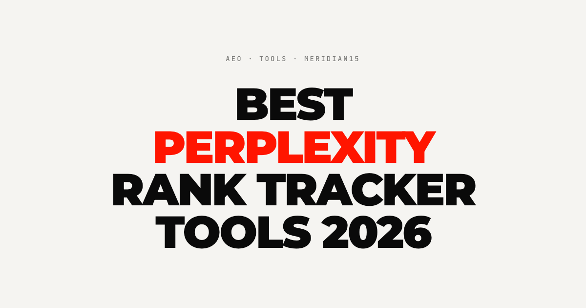 Best Perplexity Rank Tracker Tools 2026 magazine cover, with the word Perplexity highlighted in red against cream paper